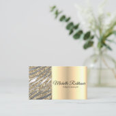 Glitter Makeup Artist Hair Salon Visitekaartje (Staand voorkant)