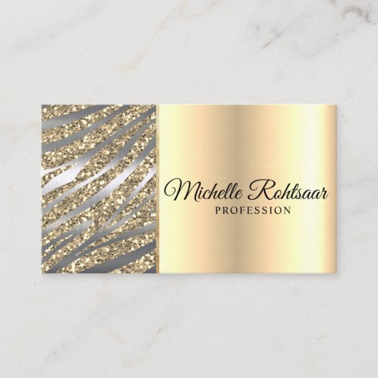 Glitter Makeup Artist Hair Salon Visitekaartje (Voorkant)