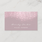 Glitter Makeup Artist Stylist Lash Mauve Pink Grey Visitekaartje (Voorkant)