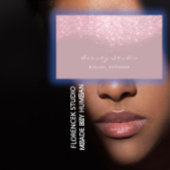 Glitter Makeup Artist Stylist Lash Mauve Pink Grey Visitekaartje