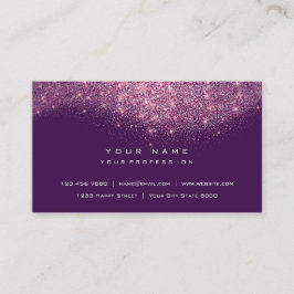 Glitter Makeup Artist Stylist Mode Roze Paars Visitekaartje