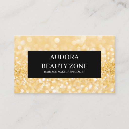 Glitter Makeup Artist Visitekaartje (Voorkant)