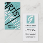 Glitter Makeup Artistische Visitekaartjes (Voorkant / Achterkant)