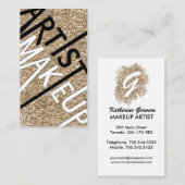 Glitter Makeup Artistische Visitekaartjes (Voorkant / Achterkant)
