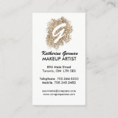 Glitter Makeup Artistische Visitekaartjes (Achterkant)