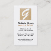 Glitter Makeup Artistische Visitekaartjes (Achterkant)