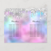 Glitter Makeup Eye Lash Printers Roze Flyer (Achterkant)