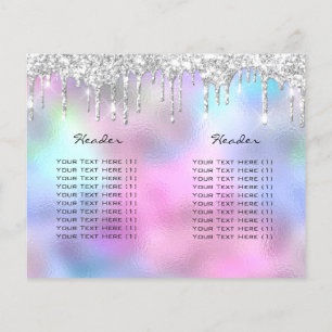 Glitter Makeup Eye Lash Printers Roze Flyer