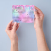 Glitter Makeup Eye Lash Printers Roze Flyer (Hand)