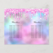 Glitter Makeup Eye Lash Printers Roze Flyer (Achterkant)