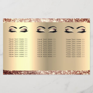 Glitter Makeup Eyes Lash Hair Roos DL 3 bijsluiter Flyer