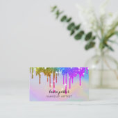 Glitter Makeup Hair Stylist holographic Driving Gl Visitekaartje (Staand voorkant)