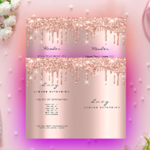 Glitter Makeup Roos van de bijsluiter Flyer