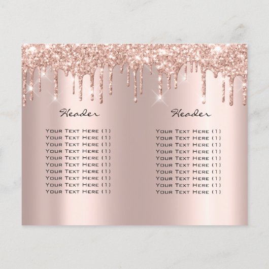 Glitter Makeup Roos van de bijsluiter Flyer (Achterkant)