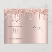 Glitter Makeup Roos van de bijsluiter Flyer (Voorkant)