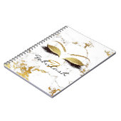 Glitter Makeup Sparkly Monogram White Notitieboek (Linkerzijde)