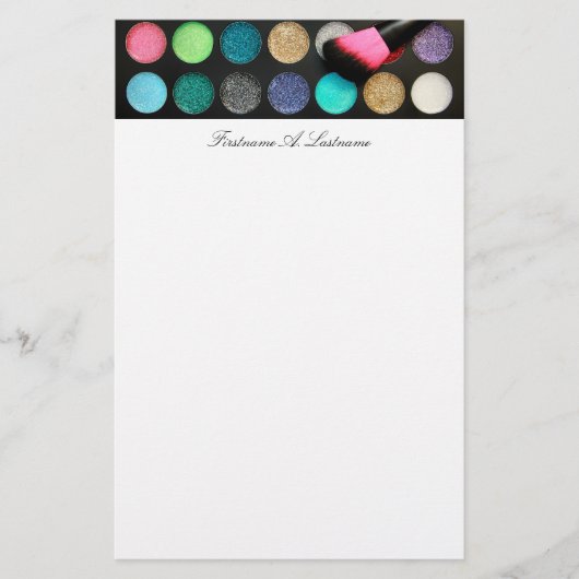 Glitter Makeup Stationery Briefpapier (Voorkant)
