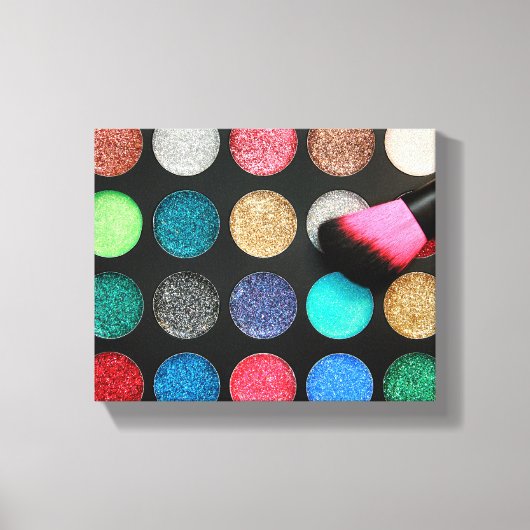 Glitter Makeup Stretted Canvas Print (Voorkant)