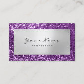 Glitter Makeup Stylist Mode Blogger Violet Visitekaartje (Voorkant)