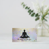*~* Glitter Man Yoga Meditation Mindfullatie Visitekaartje (Staand voorkant)