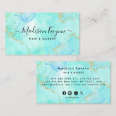  Glitter Marble Agate  Visitekaartje (Voorkant / Achterkant)