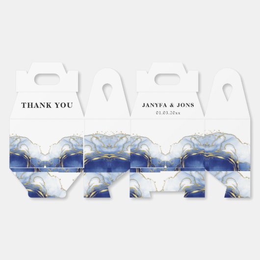 glitter marble bedankdoosjes (Ongevouwen)