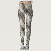 Glitter Marble Pattern – Sparkling Luxury Stone  Leggings (Voorkant)