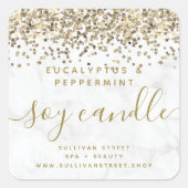 Glitter Marble Soy Candle Label (Voorkant)