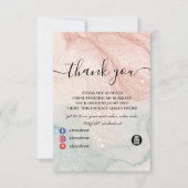 Glitter Marble Splash Liquid Bedankkaart (Voorkant)