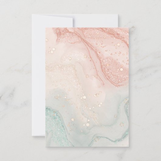 Glitter Marble Splash Liquid Bedankkaart (Achterkant)