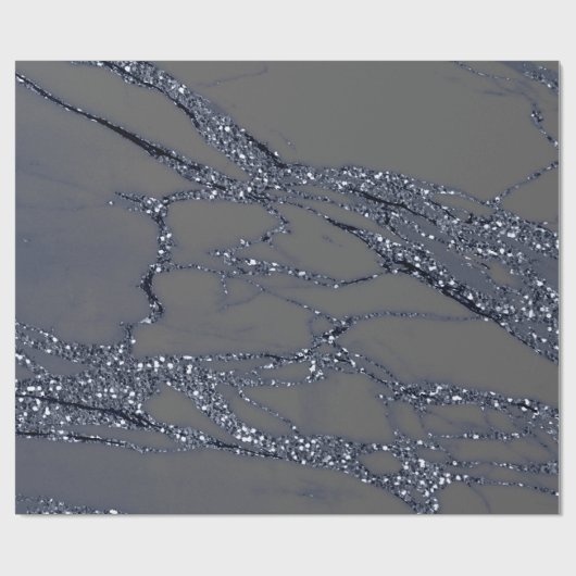 Glitter Marble Stone Lux Cadeaupapier (Vlak)