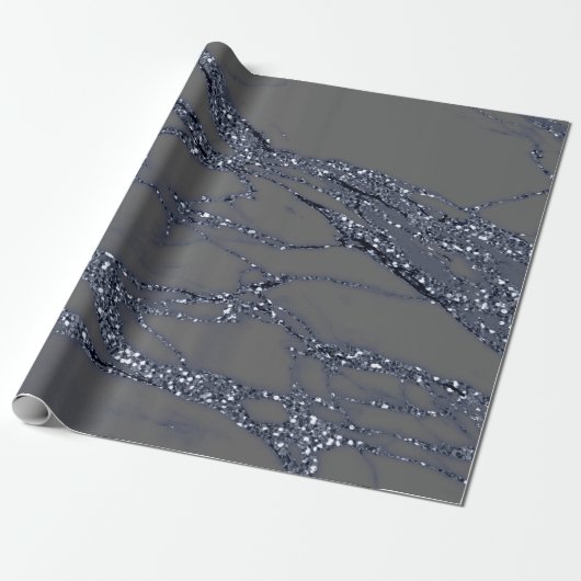 Glitter Marble Stone Lux Cadeaupapier (Uitgerold)