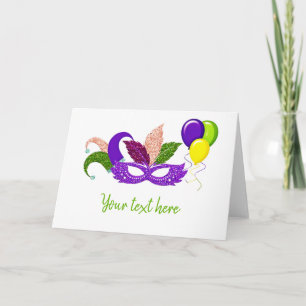 glitter mardi gras carnaval Masquerade maskeraar Kaart
