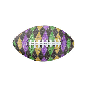 Glitter Mardi Gras Harlequin Argyle Diamond American Football