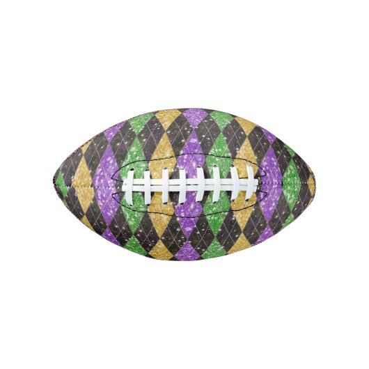Glitter Mardi Gras Harlequin Argyle Diamond American Football (Voorkant)