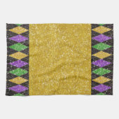 Glitter Mardi Gras Harlequin Argyle Theedoek (Horizontaal)