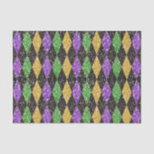 Glitter Mardi Gras Harlequin Argyle Tissuepapier (Voorkant)
