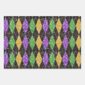 Glitter Mardi Gras Harlequin Argyle Wrapping Paper (Voorkant 3)