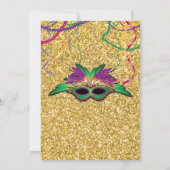 Glitter Mardi Gras Kaart (Achterkant)