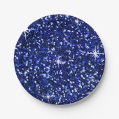GLITTER | marineblauw Papieren Bordje (Voorkant)
