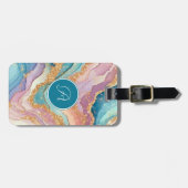 Glitter Marmer Bagagelabel (Voorkant horizontaal)