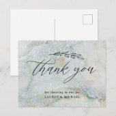 glitter marmer elegant bedankt feestdagenkaart (Voorkant / Achterkant)