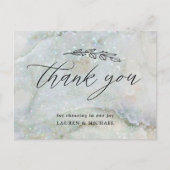 glitter marmer elegant bedankt feestdagenkaart (Voorkant)