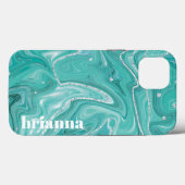 Glitter Marmer Hoesje-Mate iPhone Hoes (Achterkant (horizontaal))