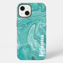 Glitter Marmer Hoesje-Mate iPhone Hoes