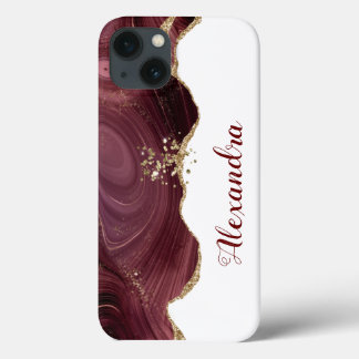 Glitter maroon Bourgogne met namen Hoesje-Mate iPh Case-Mate iPhone Case
