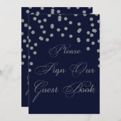 Glitter marvy Silver, gelieve het gastenboek te on (Voorkant / Achterkant)