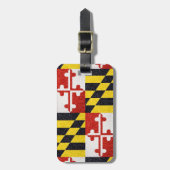 Glitter Maryland vlag aanpasbaar bagagelabel (Voorkant verticaal)