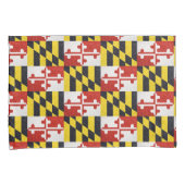 Glitter Maryland vlag standaard kussen hoesje set Kussensloop (Voorkant-Rechts)
