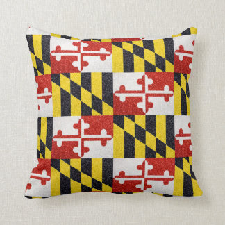 Glitter Maryland vlag vierkant kussen